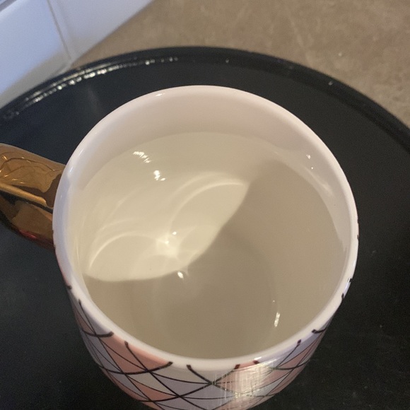 Geometric Triangle Coffee Mug With Gold Handle - Picture 6 of 7